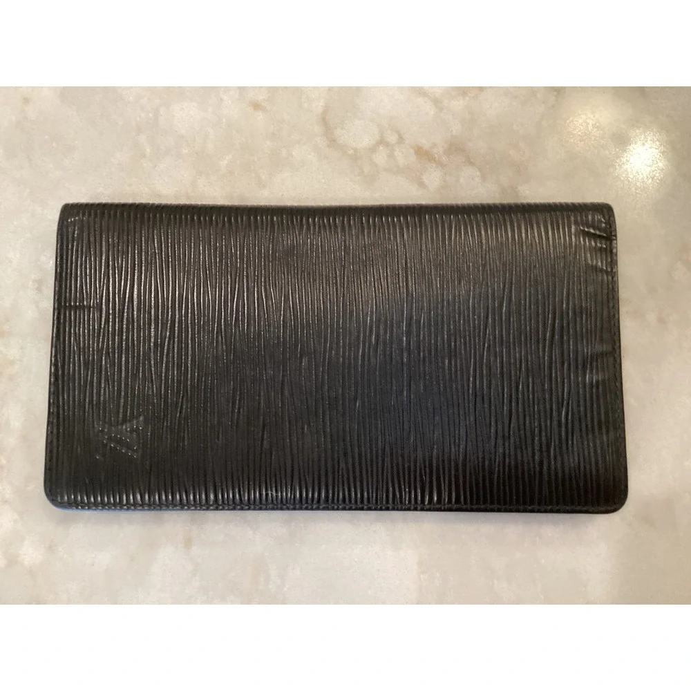 Louis Vuitton Epi Leather Long Wallet‎ Card Holder Black
